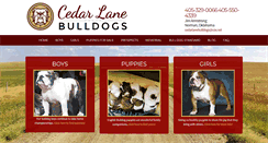 Desktop Screenshot of cedarlanebulldogs.com