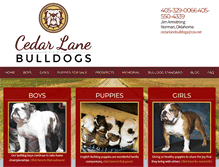 Tablet Screenshot of cedarlanebulldogs.com